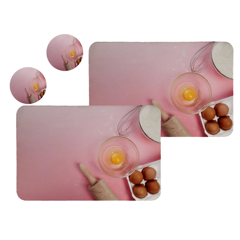 زیربشقابی طرح آشپزخانه کد 8158 مجموعه 2عددی به همراه زیرلیوانی