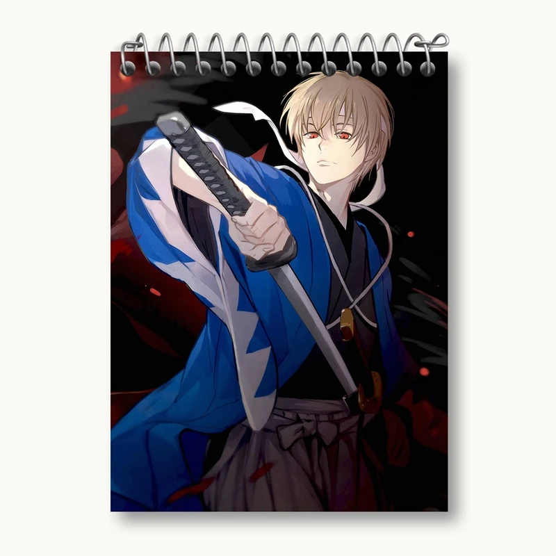 دفتر یادداشت 50 برگ خندالو مدل اوکیتو و سوباتو انیمه گینتاما کد 12956