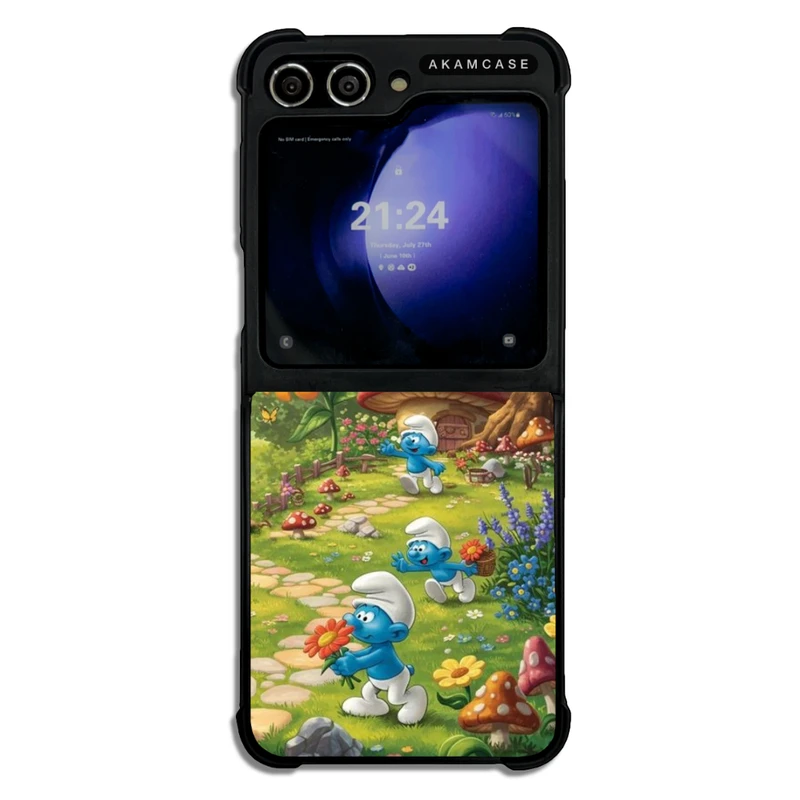 کاور آکام مدل AMC-WSGZFLIP5-SMURFS-8 مناسب برای گوشی موبایل سامسونگ Galaxy Z Flip 5