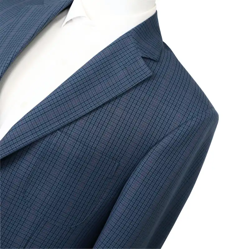 کت تک مردانه مدل یقه انگلیسی چهارخانه عالیجناب جیب پاکتی کد 210222