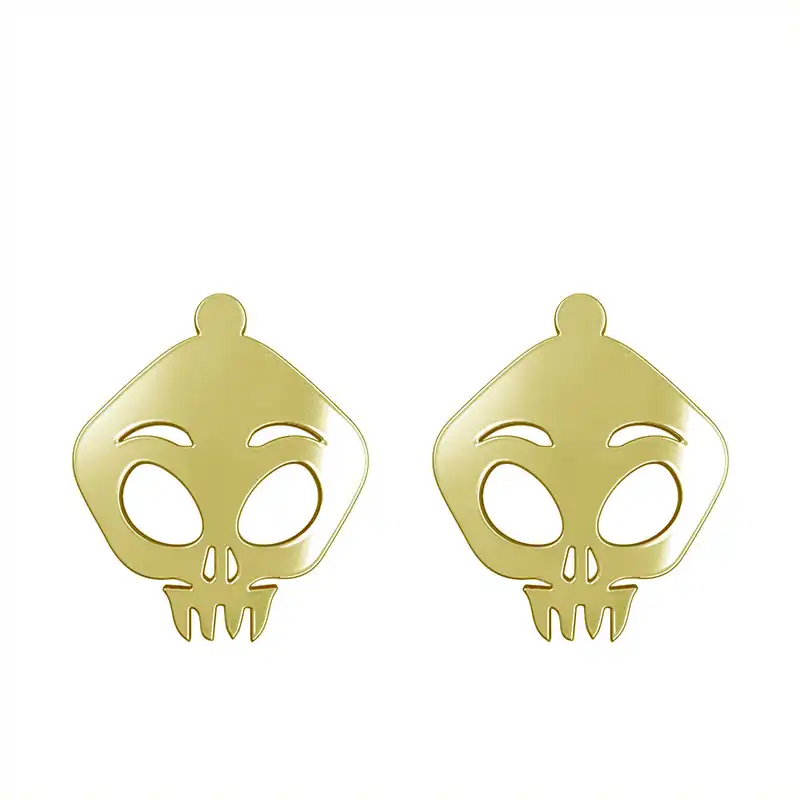 گوشواره طلا 18 عیار زنانه مدوپد مدل جمجمه کد GA1-15677