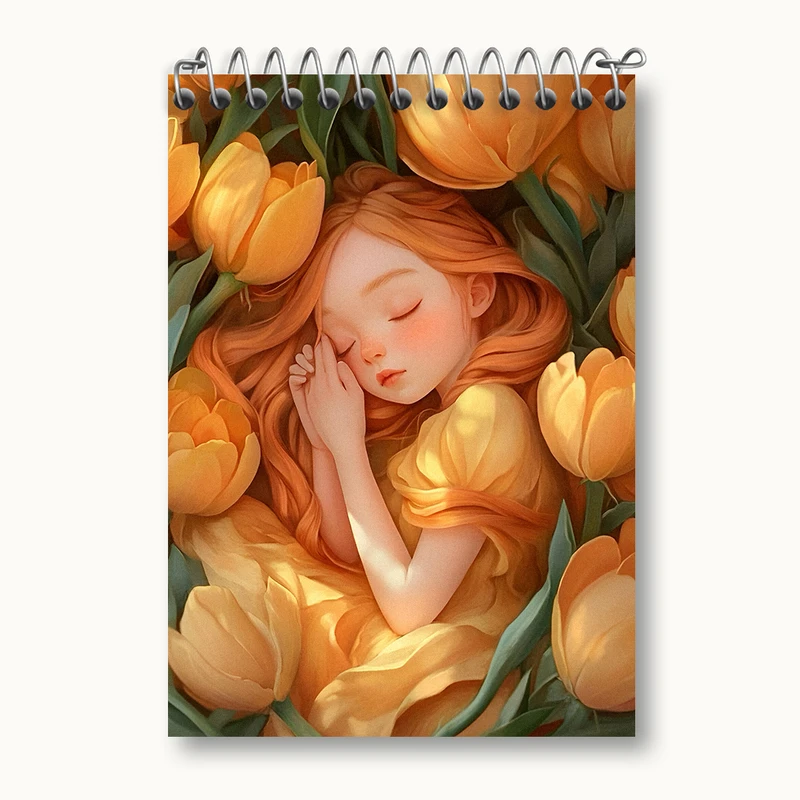 دفتر یادداشت 50 برگ خندالو طرح دخترانه کیوت کد N4528