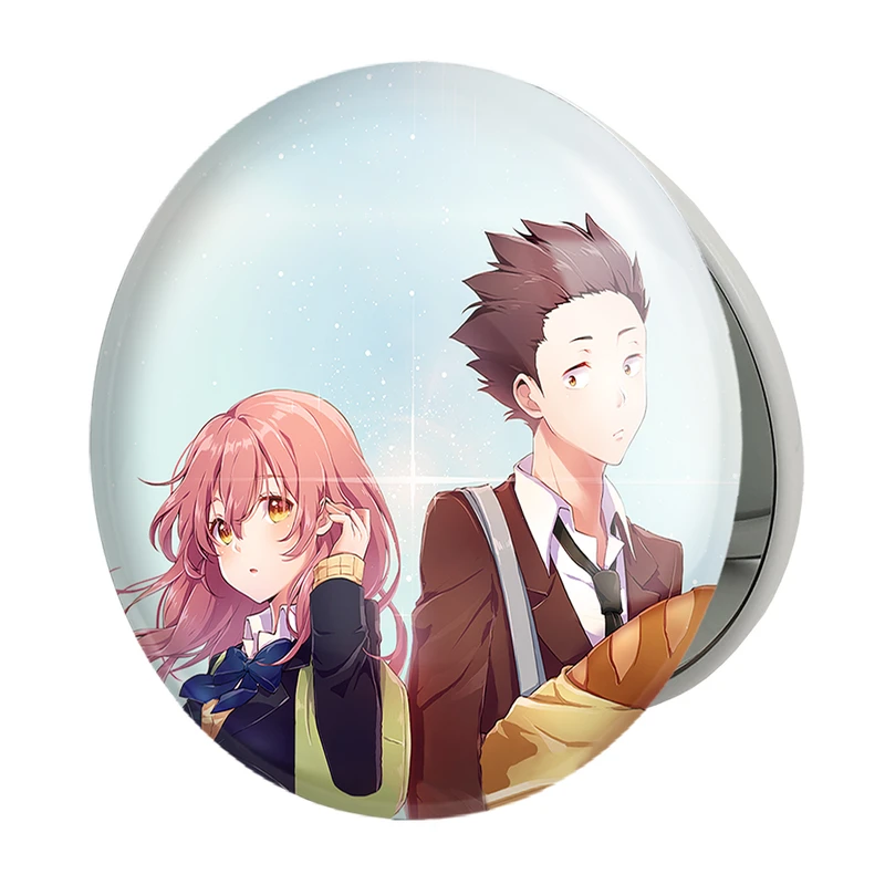آینه جیبی خندالو طرح شوکو نیشیمیا و شویا ایشیدا انیمه سایلنت ویس A Silent Voice مدل تاشو کد 15821 