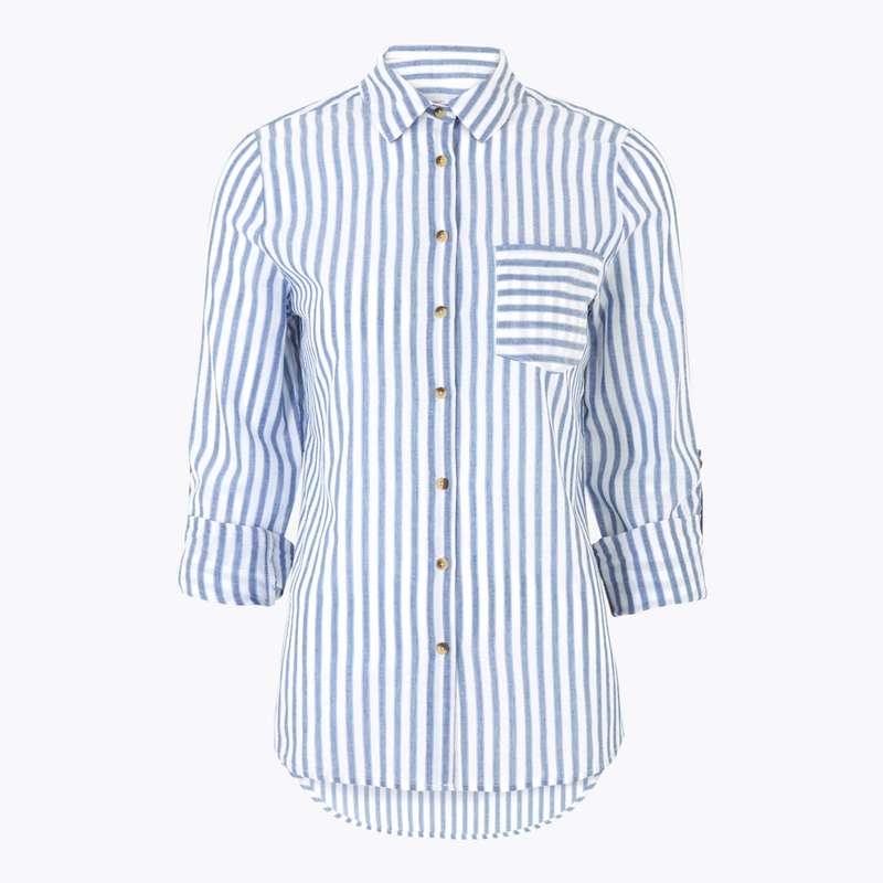 تونیک زنانه مارکس اند اسپنسر مدل Pure Cotton Striped Shirt