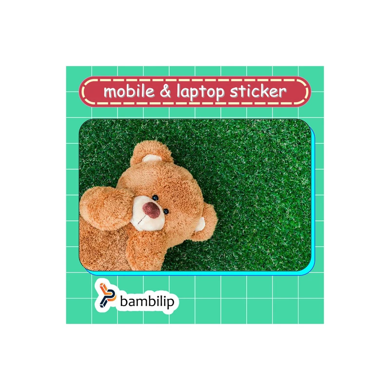 استیکر بامبیلیپ مدل کارت عابر طرح خرس در چمن کد 2072500