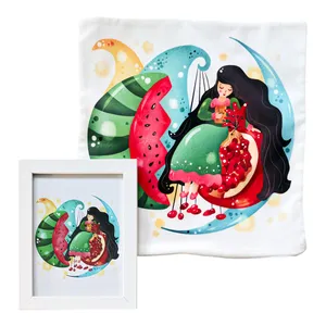 تابلو طرح یلدا به همراه کاور کوسن کد PA-4040-07