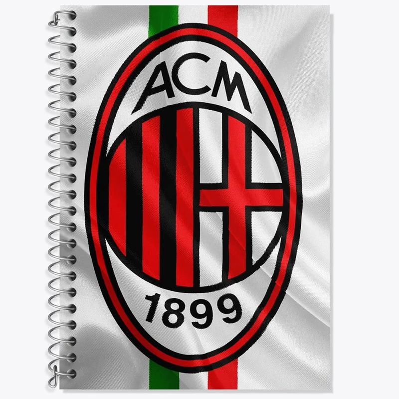 دفتر زبان 50 برگ خندالو مدل سه خط طرح باشگاه آث میلان کد 27219