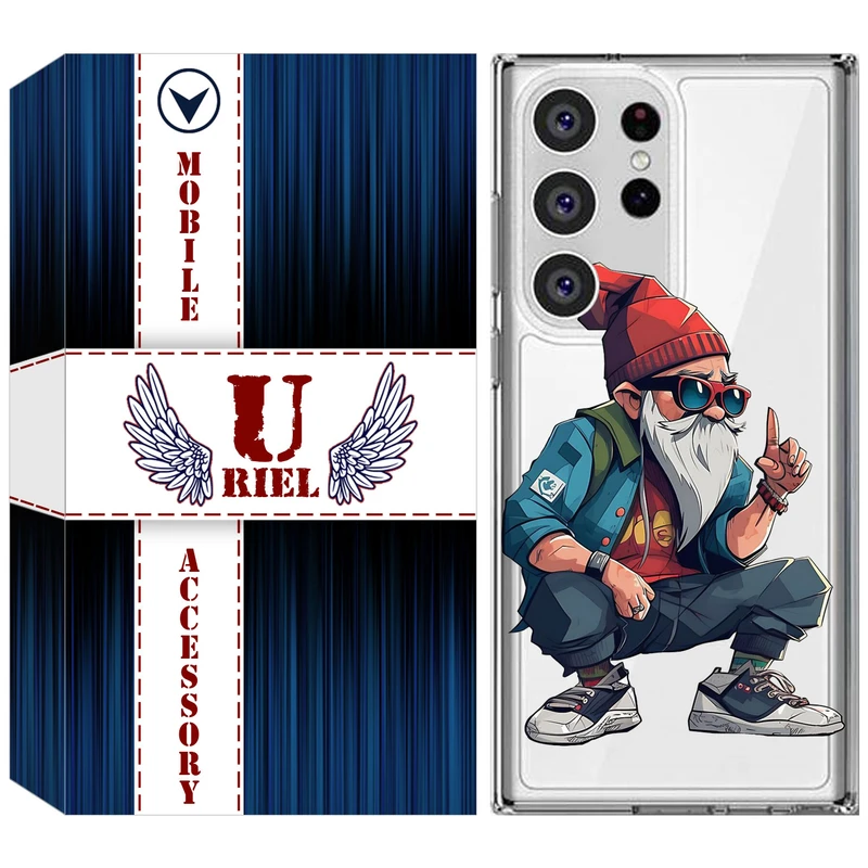کاور یوریل مدل Clear کد 48 طرح پیرمرد مناسب برای گوشی موبایل سامسونگ Galaxy S23 Ultra