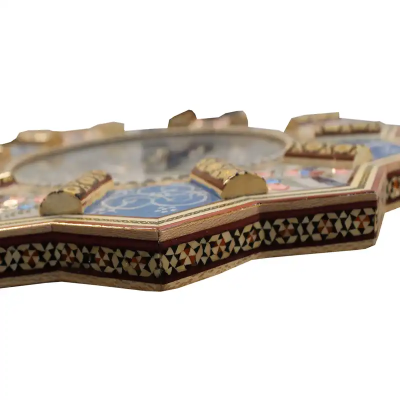 ساعت دیواری خاتم کاری مدل یگانه