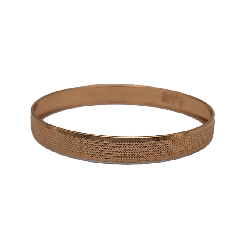 النگو طلا 18 عیار زنانه گالری طلای پیرعطا مدل تراش ساده کد MR2210t1g سایز 1