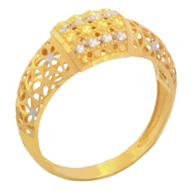 انگشتر طلا 18 عیار زنانه طلای مستجابی مدل تراش آوا کد 54123 سایز 54