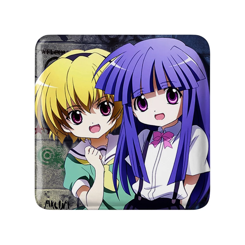 مگنت خندالو طرح هانیو و ساتوکو انیمه هیگوراشی وقتی اشک می ریزد  مدل مربعی کد 18138