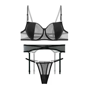 ست شورت و سوتین زنانه مدل گارتر دار