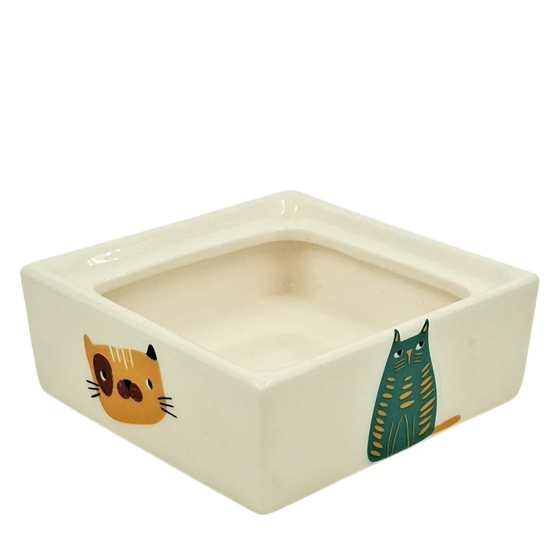 ظرف غذای گربه مدل مربعی