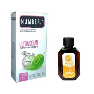 کاندوم نامبروان مدل Ultra Delay بسته 12 عددی به همراه روغن آرمان مدل Lubricant حجم 30 میلی لیتر