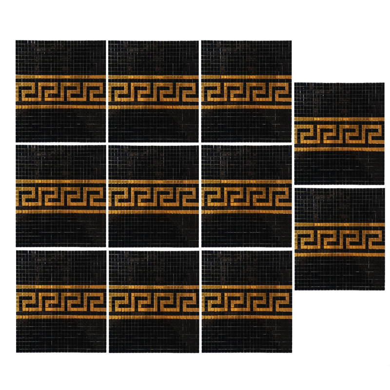 دیوارپوش مدل تایل بین کابینتی پشت چسبدار کد 10025 بسته 11 عددی