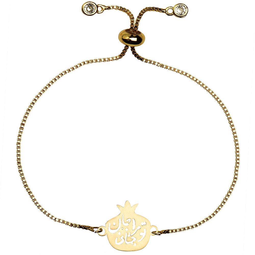 دستبند طلا 18 عیار دخترانه کرابو طرح انار جان و جهانی مدل Krd1338 -  - 2