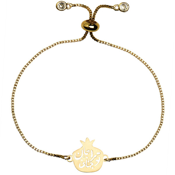 دستبند طلا 18 عیار دخترانه کرابو طرح انار جان و جهانی مدل Krd1338