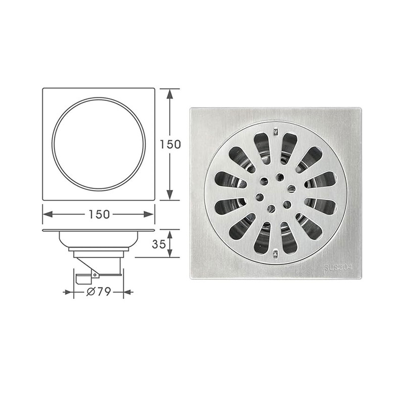 کف شور مدل DN-15-STAINLESS-STEEL کف شور مدل DN-15-STAINLESS-STEEL