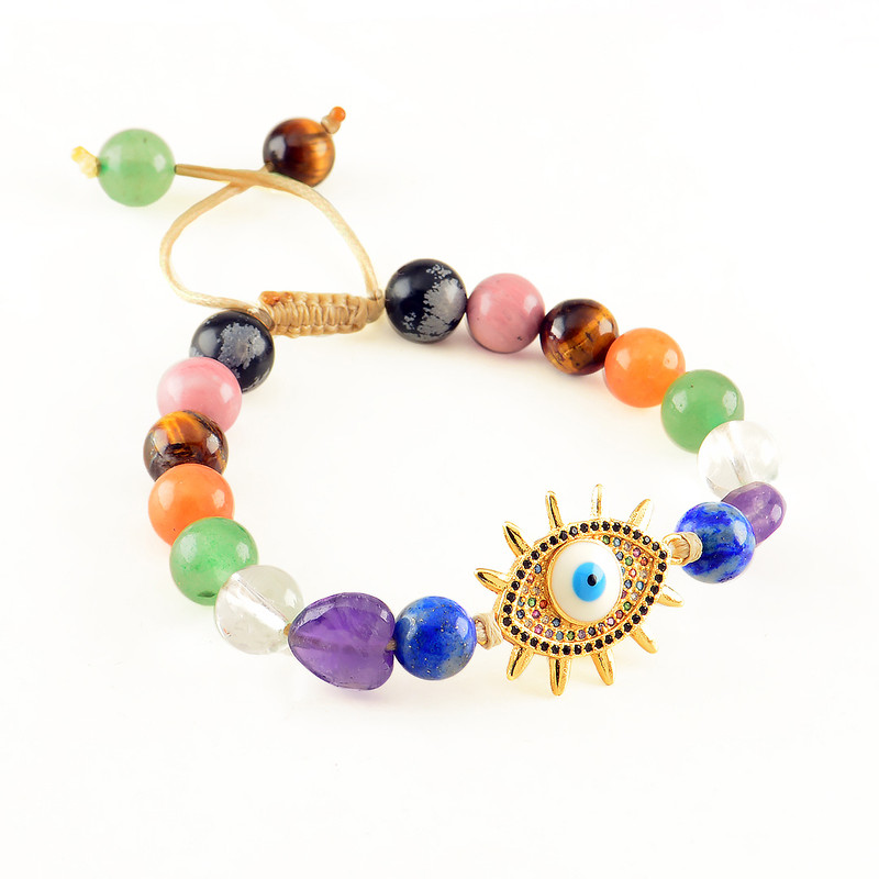 دستبند زنانه مدل هفت سنگ