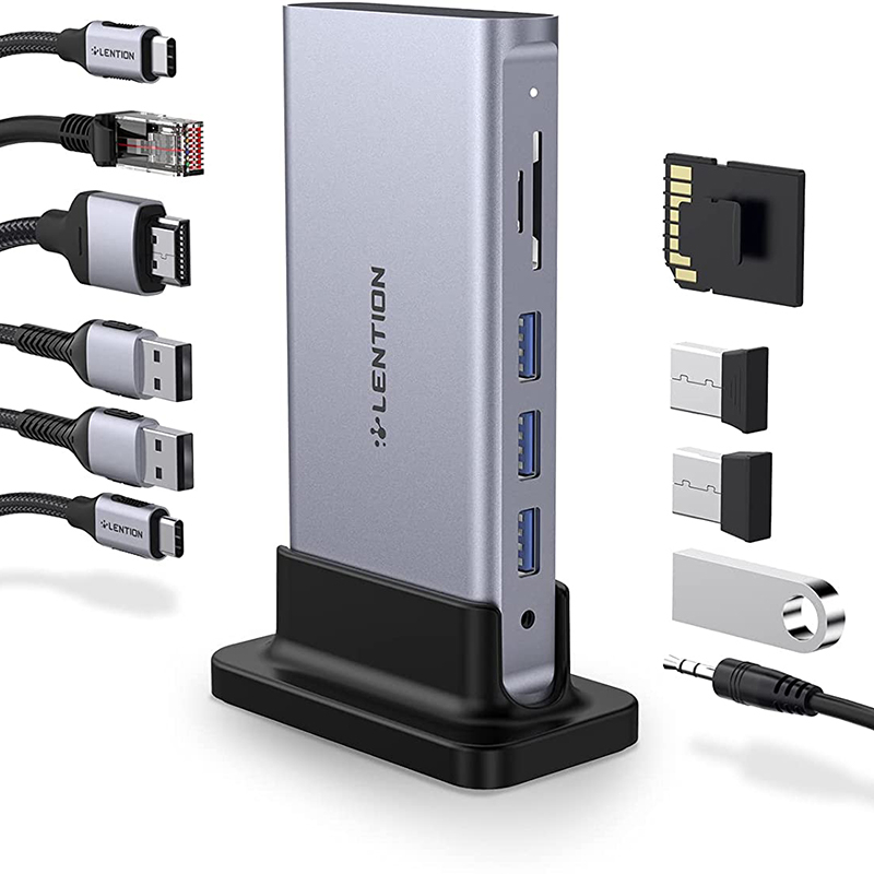 هاب داک استیشن لنشن مدل CB-TP-D54HEAVCR-CCN-GRY-NA