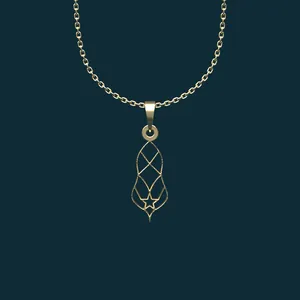 گردنبند طلا 18 عیار زنانه مدوپد مدل هندسی کد AA2-1-1057