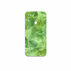 MAHOOT Green-Crystal-Marble Cover Sticker for Samsung Galaxy M21  2021 Edition
