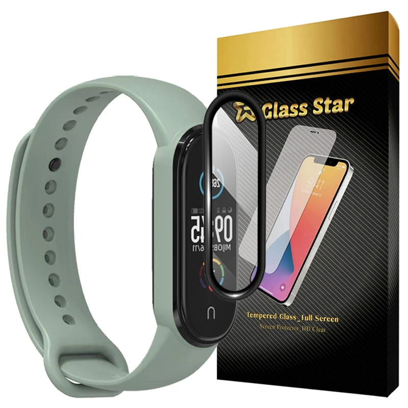 محافظ صفحه نمایش گلس استار مدل GWPM مناسب برای ساعت هوشمند شیائومی Mi Band 4 / Mi Band 5