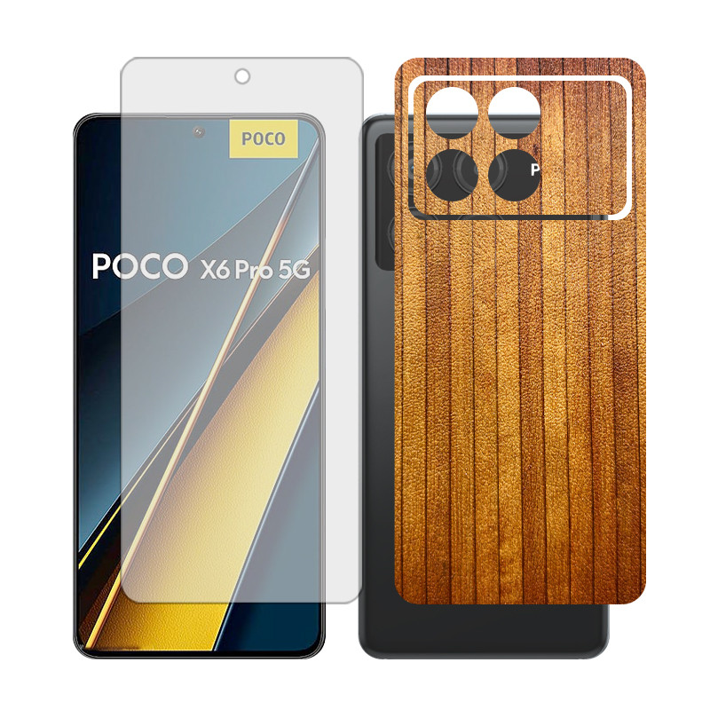 محافظ صفحه نمایش مات گلس مدل Together مناسب برای گوشی موبایل شیائومی Poco X6 Pro به همراه برچسب پوششی پشت گوشی