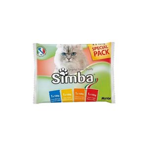 پوچ گربه بالغ سیمبا مدل Multi pack طعم ماهی سالمون وزن 100 گرم