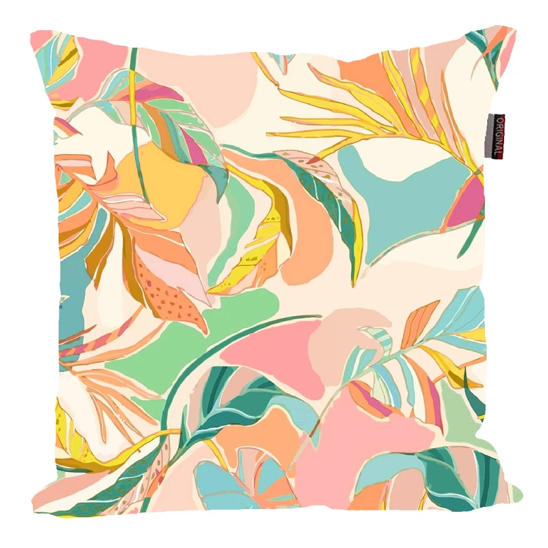 کوسن پاد آفرین مدل آبرنگی طرح برگ کد PK30086