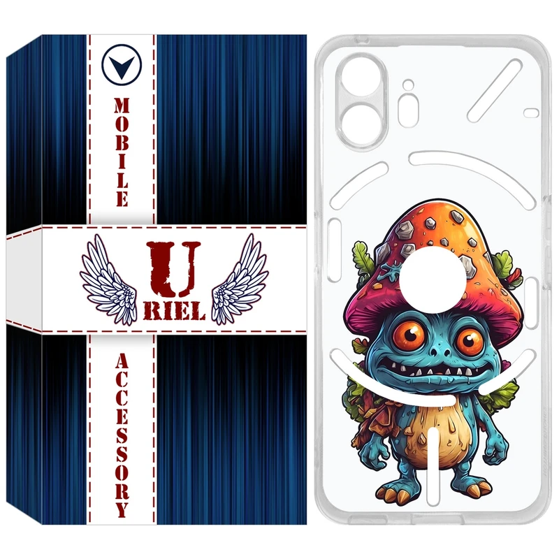 کاور یوریل مدل Clear کد 47 طرح قارچ مناسب برای گوشی موبایل ناتینگ فون 2