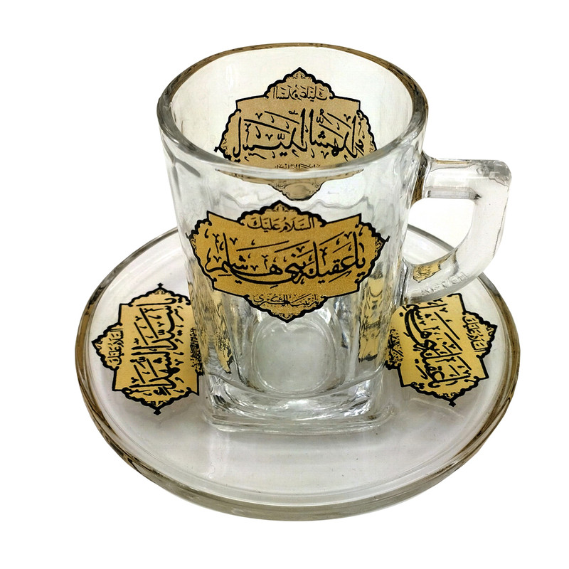 فنجان و نعلبکی مدل ربعی طرح السلام علیک سیدالشهدا ع و عقیله بنی هاشم س بسته 6 عددی فنجان و نعلبکی مدل ربعی طرح السلام علیک سیدالشهدا ع و عقیله بنی هاشم س بسته 6 عددی
