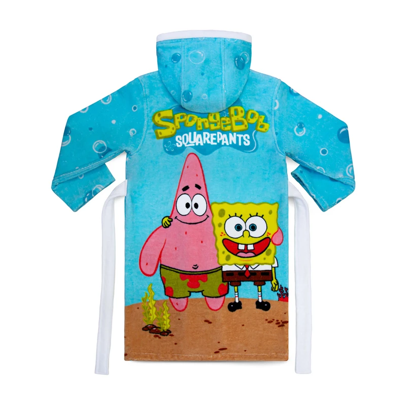 حوله پالتویی کودک پودایران مدل باب اسفنجی سایز 80x99 سانتی‌متر