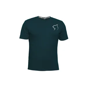 تی شرت آستین کوتاه ورزشی مردانه مدل کراس رنگ یشمی