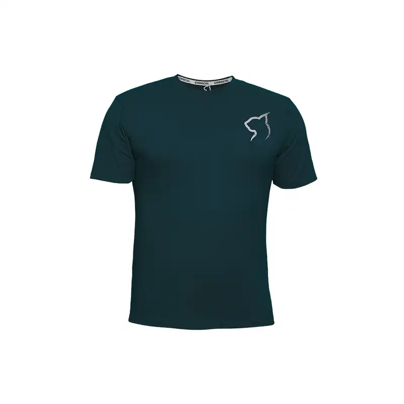 تی شرت آستین کوتاه ورزشی مردانه مدل کراس رنگ یشمی