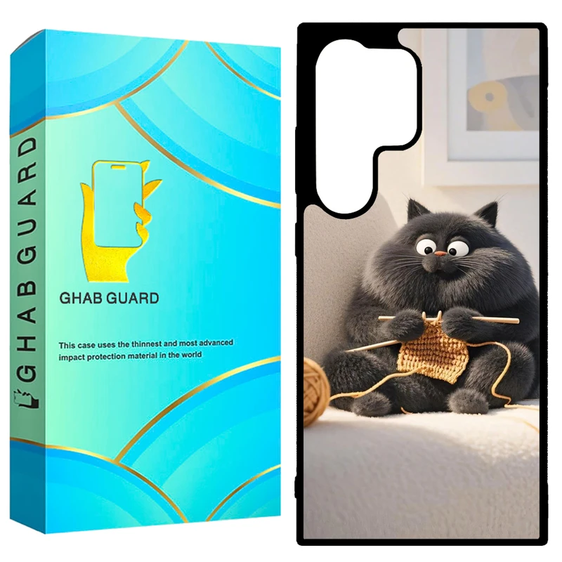 کاور قاب گارد طرح گربه مدل GCHPD24U مناسب برای گوشی موبایل سامسونگ Galaxy S24 Ultra 5G
