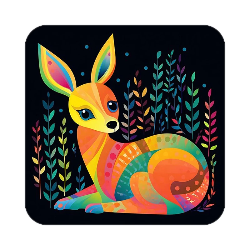 زیر لیوانی کاکتی طرح حیوانات رنگی مدل mp25444