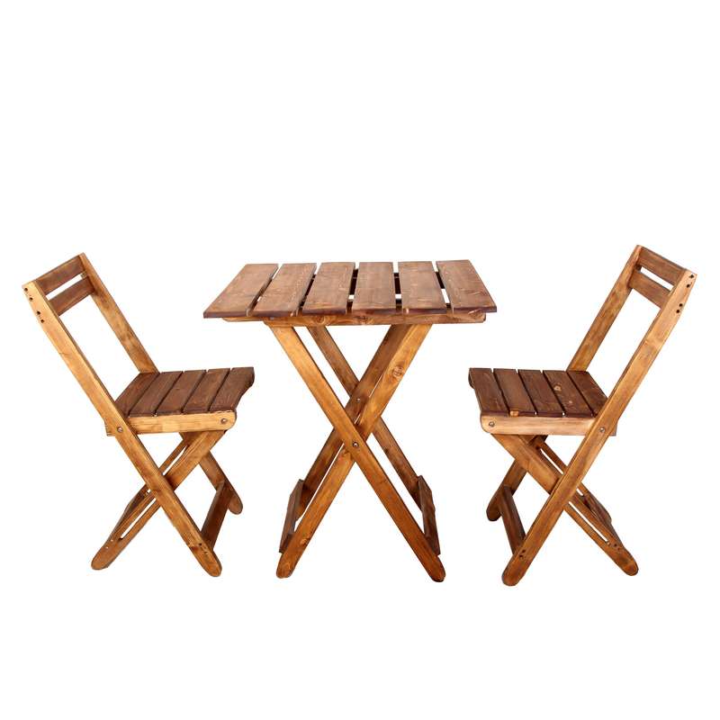 میز و صندلی ناهارخوری دو نفره مدل تاشو میز و صندلی ناهارخوری دو نفره مدل تاشو