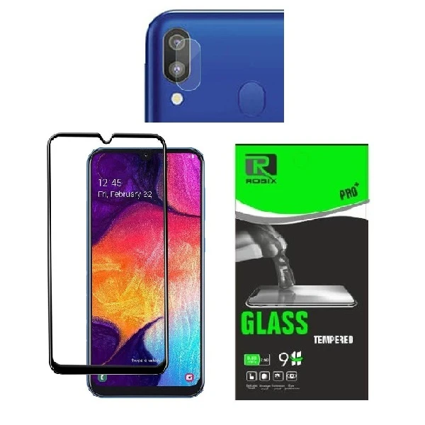 محافظ صفحه نمایش روبیکس مدل FL-A20مناسب برای گوشی موبایل سامسونگ Galaxy A20 به همراه محافظ لنز دوربین
