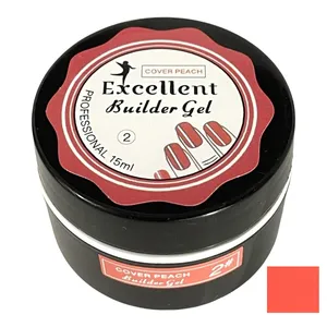 بیلدر ژل کاشت ناخن اکسلت مدل Cover Peach حجم 15 میلی لیتر