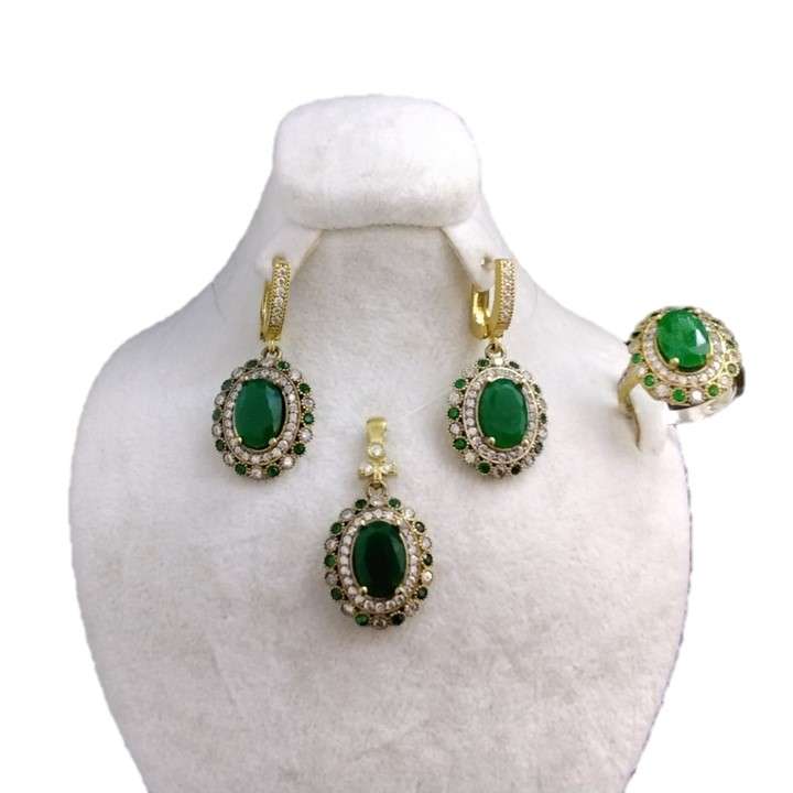 نیم ست نقره زنانه مدل gol-1891