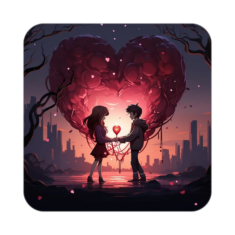 زیر لیوانی کاکتی مدل عاشقانه کد mp12880