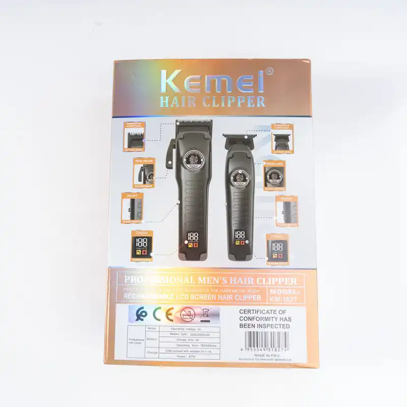 ماشین اصلاح موی سر و صورت کیمی مدل KM-1827 بسته 2 عددی