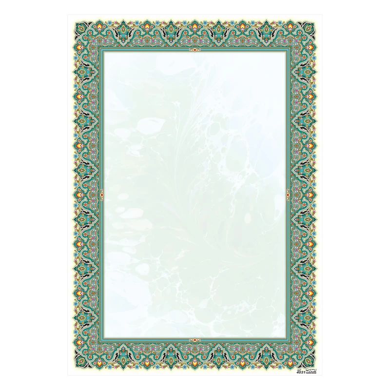 کاغذ تذهیب A4 خانه تذهیب طرح ماهی کد 4031 بسته 20عددی