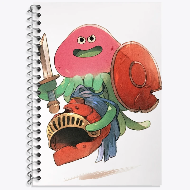 دفتر زبان 50 برگ خندالو مدل سه خط طرح بازی دراگون کوئست (Dragon Quest) کد 35185
