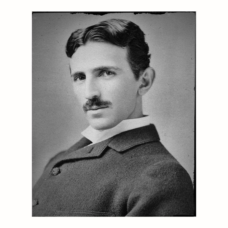 پوستر مدل  پرتره نیکولا تسلا با هنر مهندس برق  