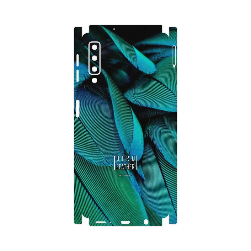 برچسب پوششی ماهوت مدل Green Feather-FullSkin مناسب برای گوشی موبایل سامسونگ Galaxy A7 2018