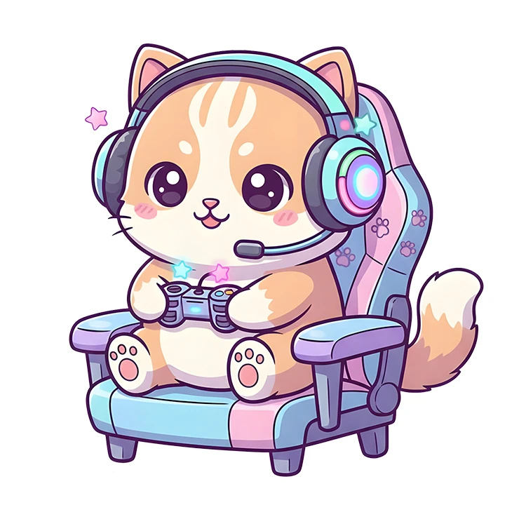 استیکر پارچه و لباس پاد آفرین مدل کارتونی طرح گربه کیوت بامزه کد S5446