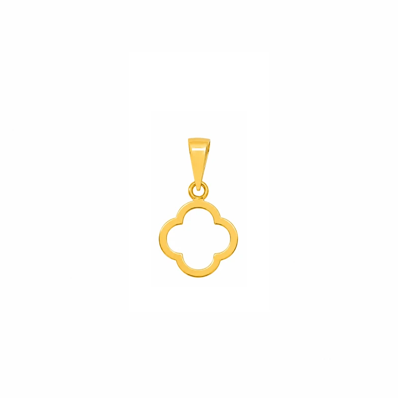 آویز گردنبند طلا 18 عیار زنانه مان گالری طرح ونکلیف توخالی کد MD01-0034700